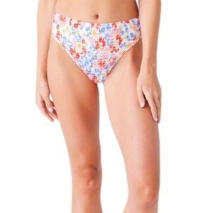 L*Space Barlette‎ Cheeky High-Waist Bikini Bottoms, Size Small